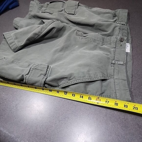 Dockers Mens W40 Cargo Shorts Relaxed Fit Flat Front 100% Cotton Olive Green - Picture 6 of 7